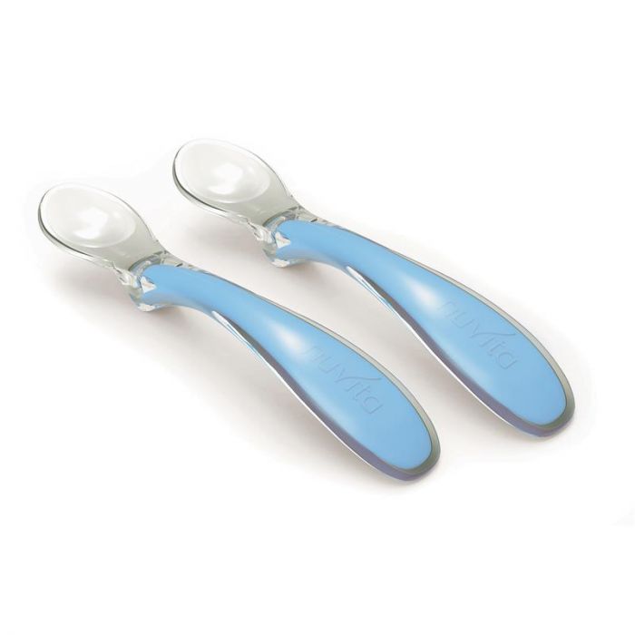 Набір силіконових ложечок для годування Nuvita Easy Eating 6м + 2 шт. блакитний NV8480COOLBLUE
