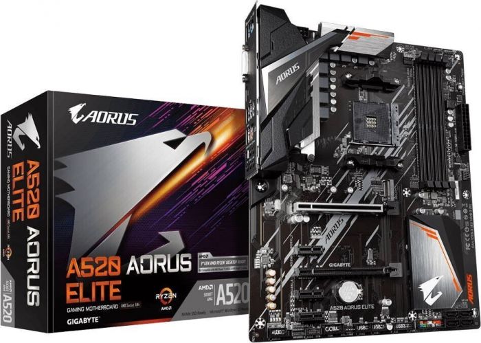 Материнська плата GIGABYTE A520 AORUS ELITE sAM4 A520 4xDDR4 HDMI ATX