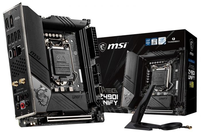 Материнcька плата MSI MEG Z490I UNIFY s1200 Z490 2xDDR4 HDMI-DP mITX