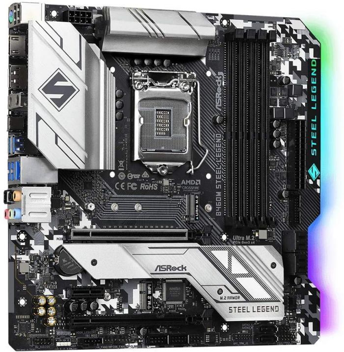 Материнська плата ASRock B460M STEEL LEGEND s1200 B460 4xDDR4 M.2 HDMI DP mATX