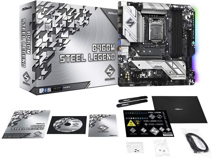 Материнська плата ASRock B460M STEEL LEGEND s1200 B460 4xDDR4 M.2 HDMI DP mATX
