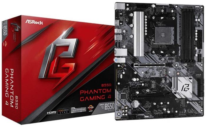 Материнська плата ASRock B550 PHANTOM GAMING 4 sAM4 B550 4xDDR4 HDMI M.2 ATX
