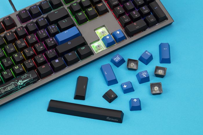 Клавіатура Ducky Shine 7 Cherry Blue RGB LED UA/RU Grey-Black