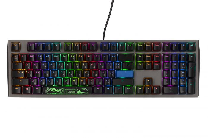 Клавіатура Ducky Shine 7 Cherry Blue RGB LED UA/RU Grey-Black