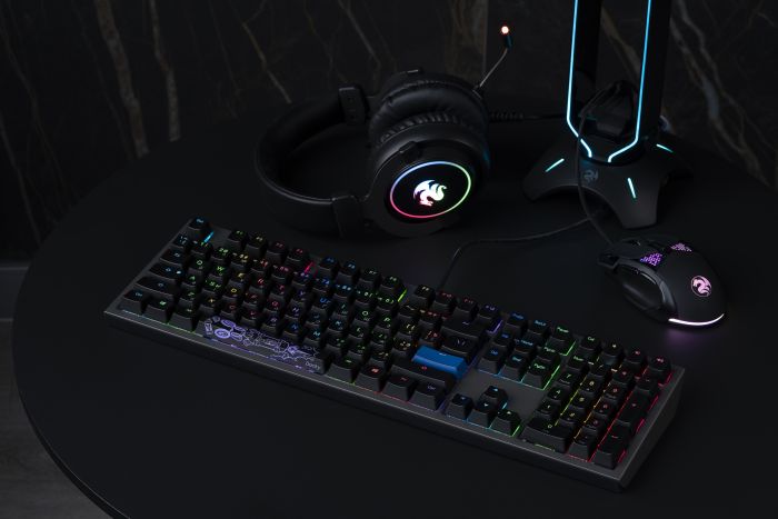 Клавіатура Ducky Shine 7 Cherry Blue RGB LED UA/RU Grey-Black