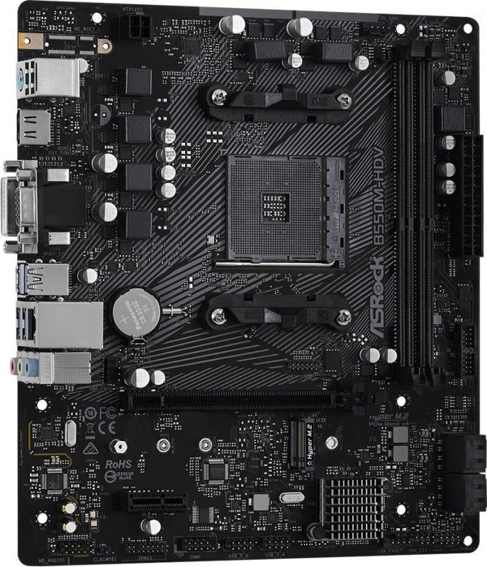 Материнська плата ASRock B550M-HDV sAM4 B550 2xDDR4 HDMI-DVI-VGA M.2 mATX