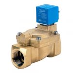 Електромагнітний клапан Danfoss EV220W, 24V, 3/4", нормально-відкритий, латунь