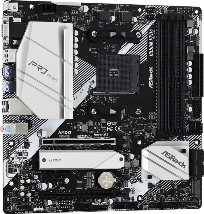 Материнська плата ASRock B550M_PRO4 sAM4 B550 4xDDR4 HDMI-Dp-VGA M.2 mATX