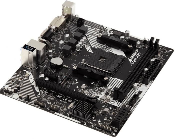 Материнська плата ASRock X370M-HDV sAM4 X370 2xDDR4 M.2 HDMI DVI VGA mATX