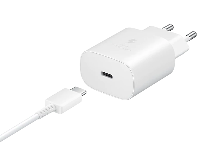 Мережевий зарядний пристрій Samsung 25W Super Fast Charging (w/o cable) White