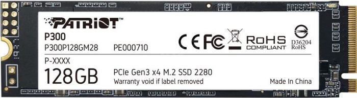 Накопичувач SSD Patriot M.2  128GB PCIe 3.0 P300