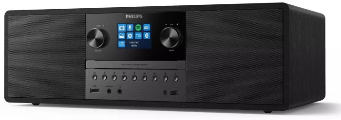 Мікросистема Philips TAM6805 2.0, 50W, Spotify, LCD 2.4", FM/DAB+, MP3-CD, USB, Wireless