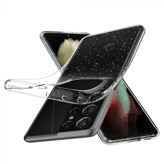Чохол для Samsung Galaxy S21 Ultra Liquid Crystal Glitter, Crystal Quartz