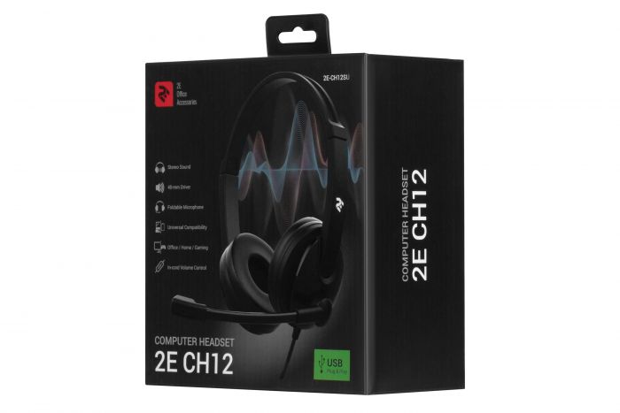 Гарнітура для ПК 2E CH12, On-Ear, 3.5mm / 2*3.5mm