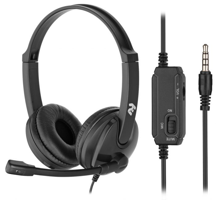 Гарнітура для ПК 2E CH12, On-Ear, 3.5mm / 2*3.5mm