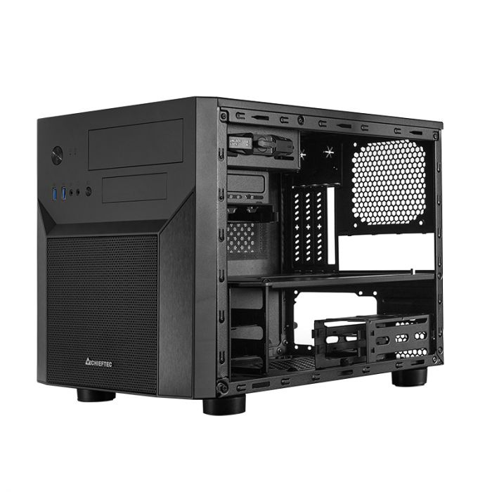 Корпус CHIEFTEC Pro Cube CI-02B, без блока живлення, 2xUSB3.1, mATX, Black