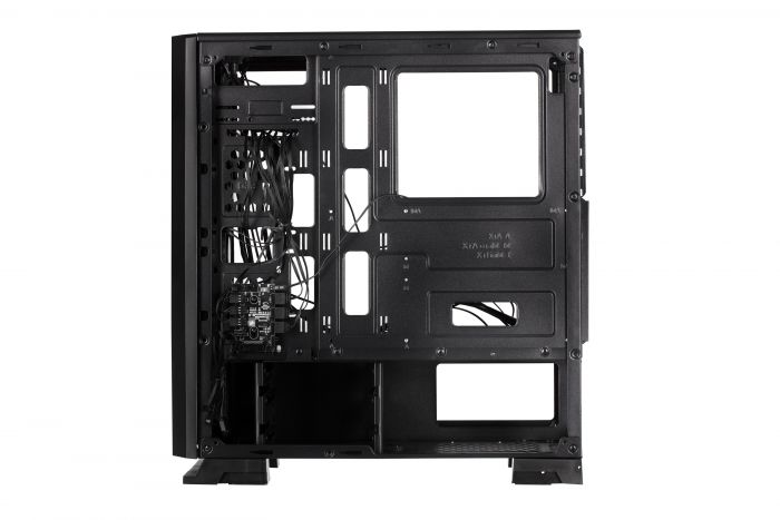 Корпус 2E GAMING CONDOR (GJP12) MidT, 2xUSB2.0,1xUSB3.0, 3x120мм ARGB, скло (бічна панель),без БЖ,чорний