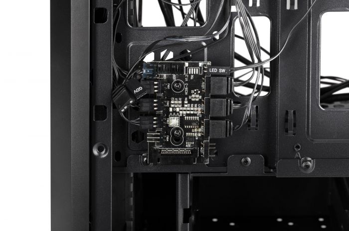 Корпус 2E GAMING CONDOR (GJP12) MidT, 2xUSB2.0,1xUSB3.0, 3x120мм ARGB, скло (бічна панель),без БЖ,чорний