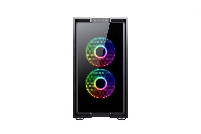 Корпус 2E GAMING CLARUS (GM5) MiniT, 2xUSB2.0,1xUSB3.0, 2x140мм ARGB,1x120мм ARGB, скло (передня/бічна панель),без БЖ,чорний