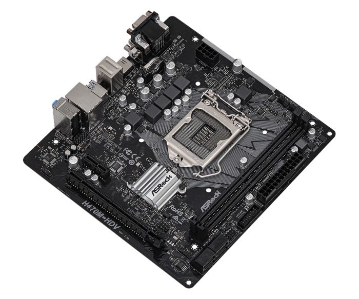 Материнська плата ASRock H470M-HDV s1200 H470 2xDDR4 HDMI DVI VGA mATX