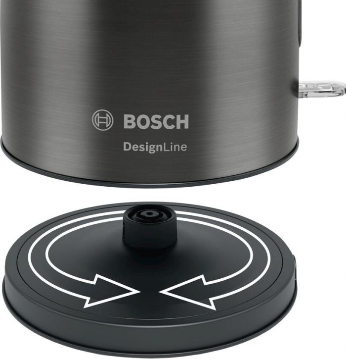 Електрочайник Bosch 1.7л, метал, cірий