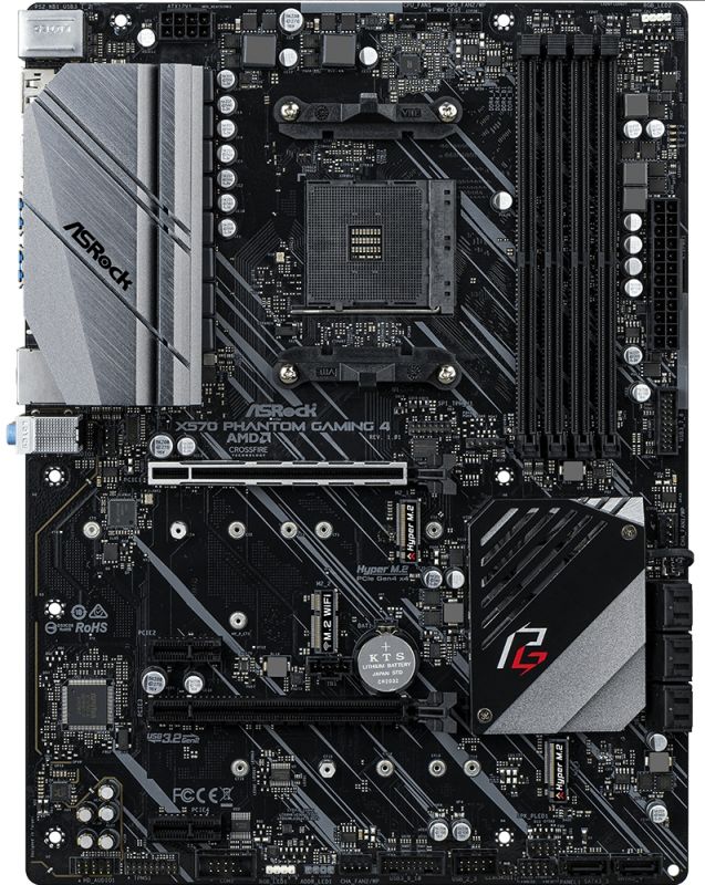 Материнська плата ASRock X570 Phantom Gaming 4 sAM4 4xDDR4 HDMI-DP 8xSATA 5xGPU Mining!!! M.2 ATX