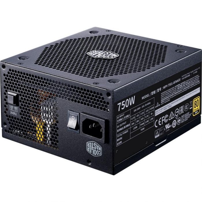 Блок живлення Cooler Master V Gold 750W,13.5cm FDB fan,a/PFC,24+8,4xPeripheral,12xSATA,4xPCIe,Full Modular