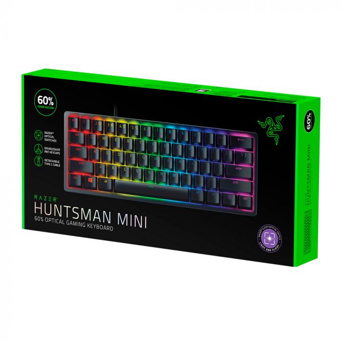 Клавіатура ігрова Razer Huntsman Mini Purple Switch USB RU RGB, Black