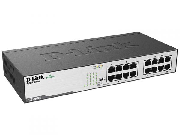 Комутатор D-Link DGS-1016D 16xGE, Некерований