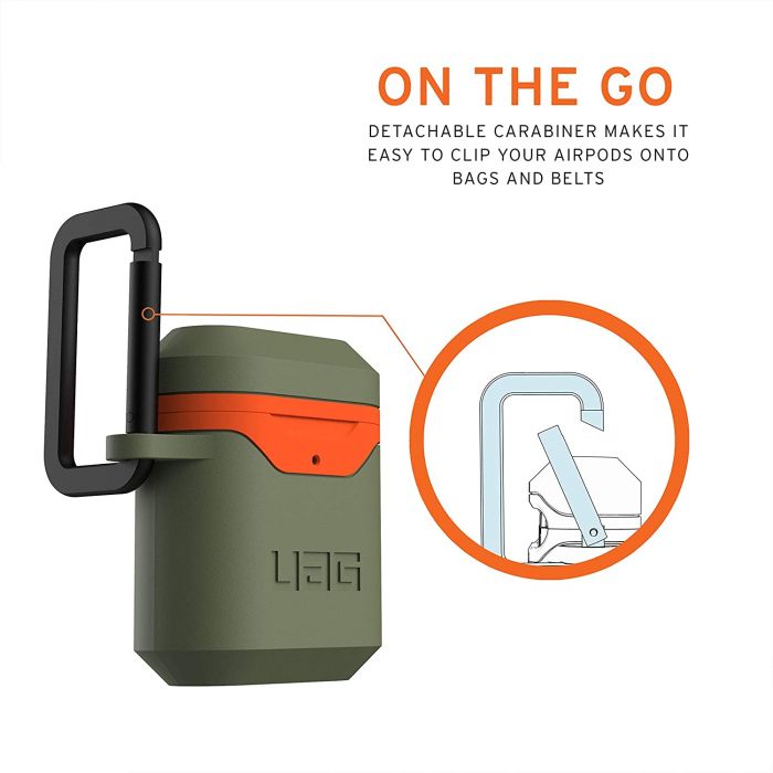Чохол UAG для Apple Airpods Std. Issue Hard 001 (V2), Olive/Orange