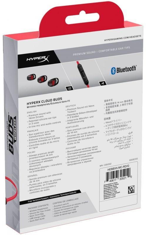 Гарнітура HyperX Cloud Buds BT Red/Black