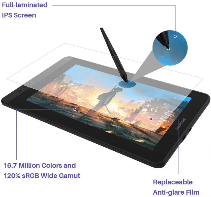 Графічний планшет Huion Kamvas 12 GS1161,Cosmo Black