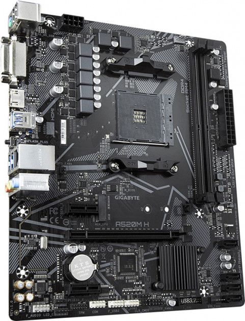 Материнська плата GIGABYTE A520M H sAM4 A520 2xDDR4 M.2 HDMI-DVI mATX