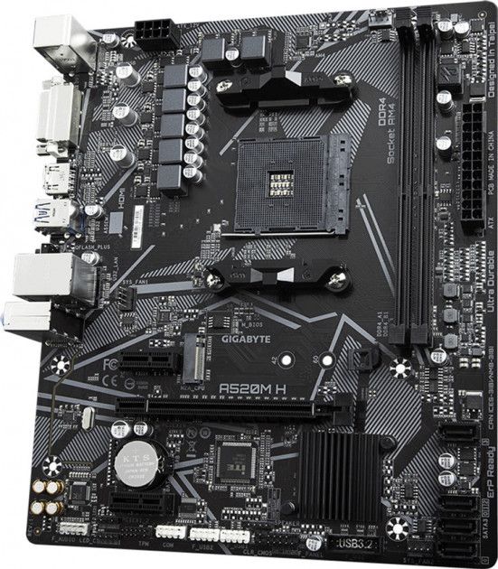 Материнська плата GIGABYTE A520M H sAM4 A520 2xDDR4 M.2 HDMI-DVI mATX