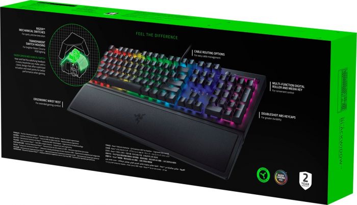 Клавіатура ігрова RAZER BlackWidow V3 Yellow Switch USB RU RGB, Black