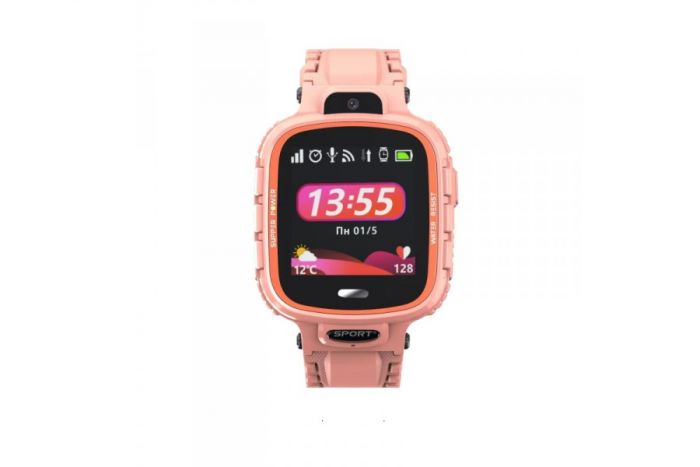Дитячий GPS годинник-телефон GOGPS ME K27 Рожевий