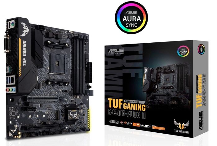 Материнcька плата ASUS TUF GAM B450M-PLUS II sAM4 B450 4xDDR4 HDMI-DVI mATX