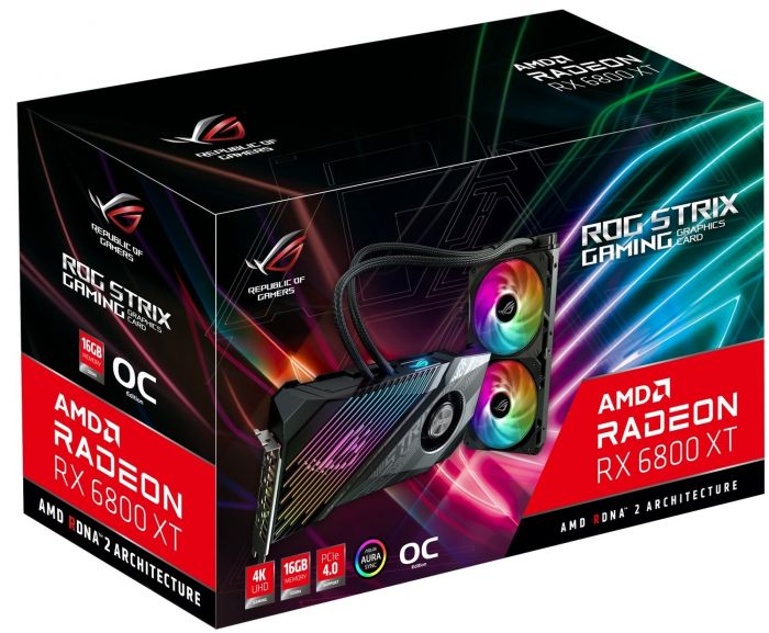 Вiдеокарта ASUS Radeon RX 6800 XT 16GB GDDR6 STRIX OC Gaming liquid-cooled