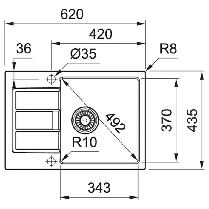 Кухонна мийка Franke Sirius SID 611-62 Slim/ 143.0631.535
