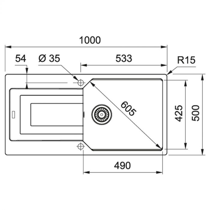 Кухонна мийка Franke UBG 611-100 XL/ 114.0574.934