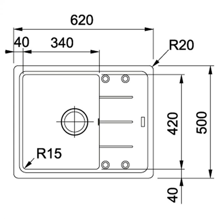 Кухонна мийка Franke BASIS BFG 611-62/114.0565.090