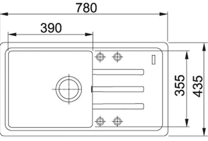 Кухонна мийка Franke Malta BSG 611-78/114.0375.033/ Фраграніт/ 780x435х200/Біла