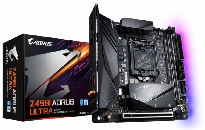 Материнська плата GIGABYTE Z490I AORUS ULTRA s1200 Z490 2xDDR4 M.2 HDMI SPDIF Type-C WiFi 6+BT mITX