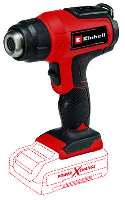 Фен промисловий Einhell TE-HA 18 Li-Solo, PXC, акум., 200л/мин, 350-550°C, 1.04кг, (без АКБ та ЗП)