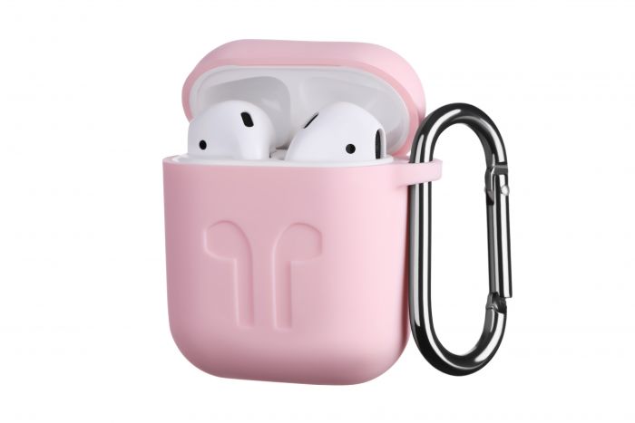 Чохол 2Е для Apple AirPods, Pure Color Silicone Imprint (1.5mm), Light pink