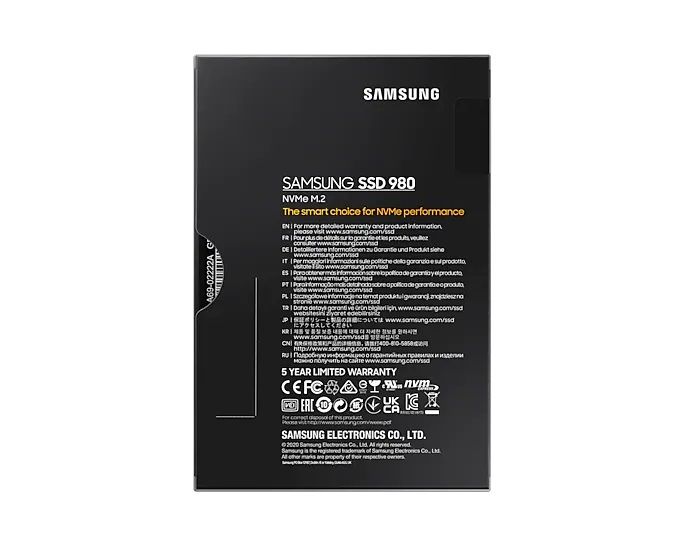 Накопичувач SSD Samsung M.2  250GB PCIe 3.0 980