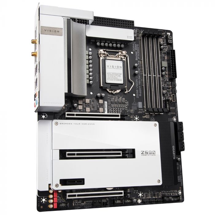 Материнська плата GIGABYTE Z590 VISION D s1200 Z590 4xDDR4 M.2 Wi-Fi!!!BT HDMI-DP 2xThunderbolt 2.5GbE LAN SPDIF ATX