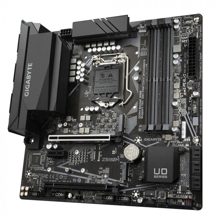 Материнська плата GIGABYTE Z590M mATX s1200 Z590 4xDDR4 M.2 HDMI-DP-DVI Type-C mATX