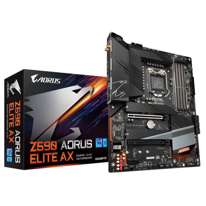Материнська плата GIGABYTE Z590 AORUS ELITE AX ATX s1200 Z590 DP 4xDDR4 M.2 Wi-Fi!!!BT Type-C SPDIF ATX