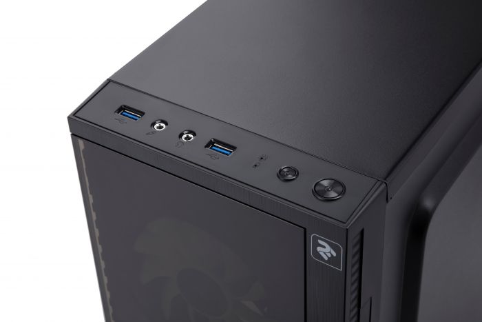 Корпус 2E BASIS (RD858) MiniT, Micro ATX,Mini ITX,2xUSB3.0, 2x120мм ARGB,акрил(бічна/передня панелі),без БЖ,чорний